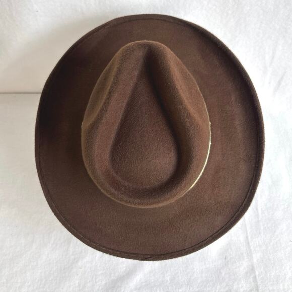 Western Express Faux Felt Made in Mexico Cowboy Hat Brown Size Kids/Women - Picture 5 of 7